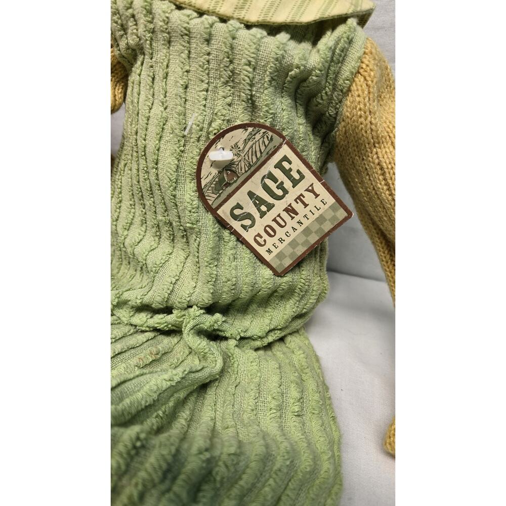 Sage County Mercantile Cat & Chicken Dolls Cloth Shelf Sitters Set Of 2 - Picture 7 of 13